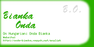 bianka onda business card